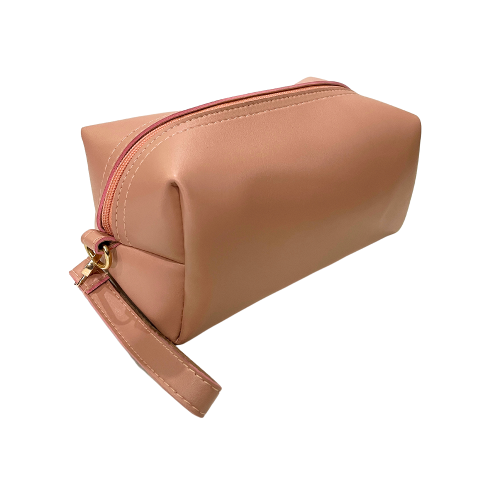 Adorned Makeup Pink Green Travel Cosmetic Bag